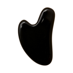 The Black Obsidian Gua Sha Facial Lifting Tool on white background