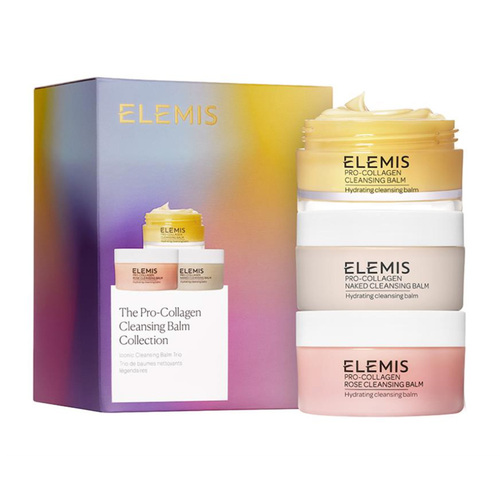 Elemis The Pro-Collagen Cleansing Balm Collection on white background