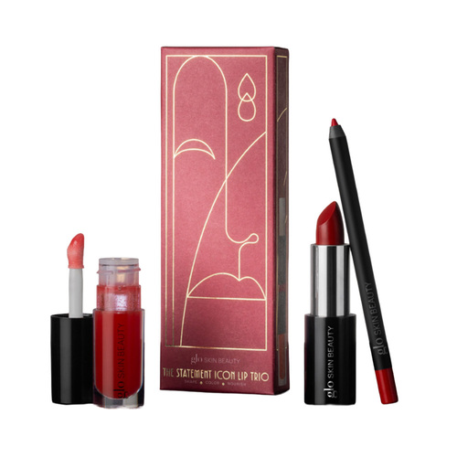 Glo Skin Beauty The Statement Icon Lip Trio, 1 set Glo Skin Beauty The Statement Icon Lip Trio on white background
