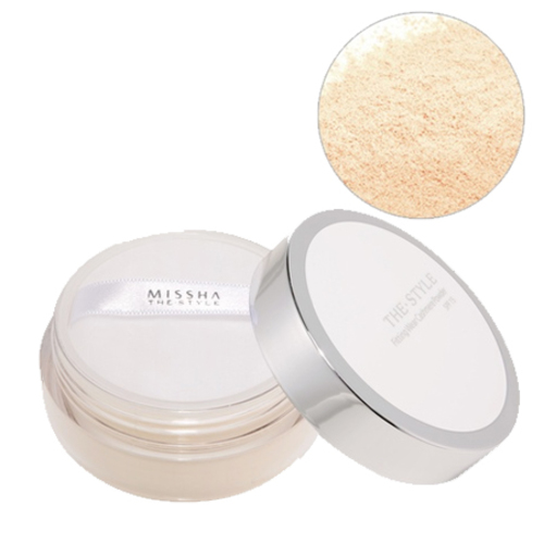 MISSHA The Style Fitting Wear Cashmere Powder SPF15 (No.1) - Light Beige on white background