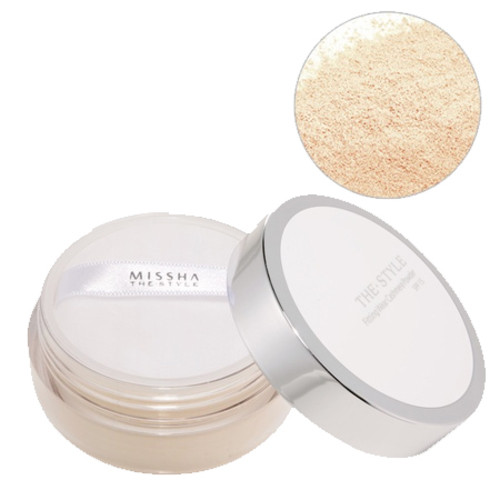 MISSHA The Style Fitting Wear Cashmere Powder SPF15 (No.1) - Light Beige on white background