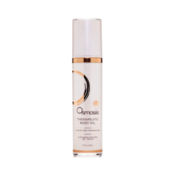 Therapeutic Body Oil on white background