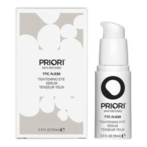 Priori Tightening Eye Serum on white background