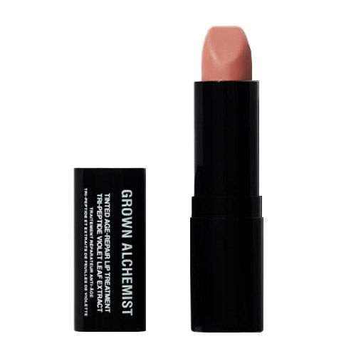 Grown Alchemist Tinted Age-Repair Lip Treatment - Tri-Peptide Violet Leaf Extract on white background