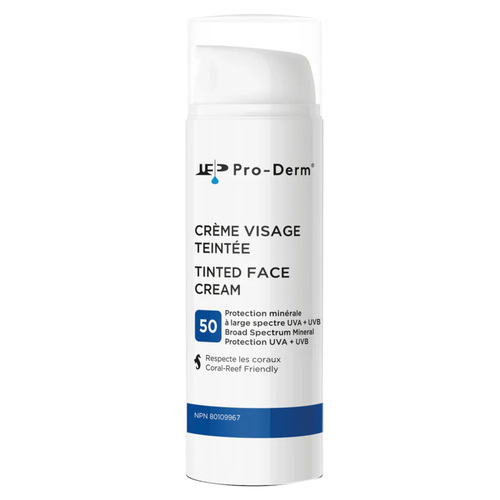 ProDerm Tinted Mineral Face Cream SPF 50 on white background