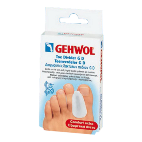 Gehwol Toe Divider GD Polymer  Gel (L) on white background