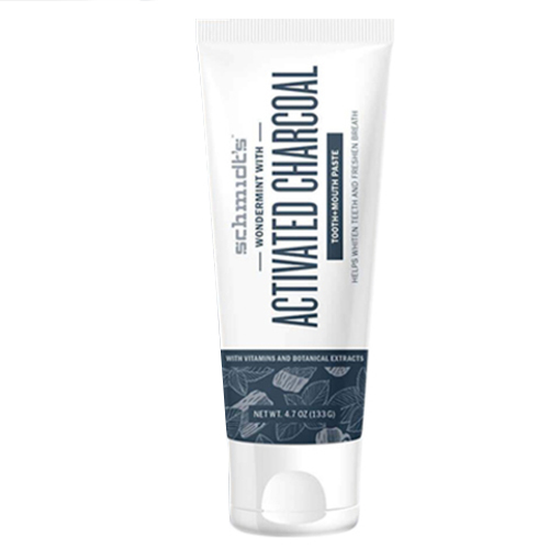 Schmidts Natural Tooth + Mouth Paste - Activated Charcoal with Wondermint on white background