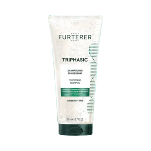 Rene Furterer Triphasic Thickening Shampoo on white background