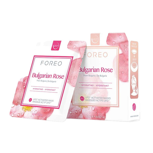 FOREO UFO Activated Mask, Farm-to-Face Collection - Bulgarian Rose, 6 sheets