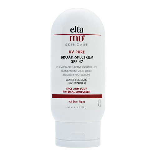 EltaMD UV Pure Broad-Spectrum SPF 47 on white background