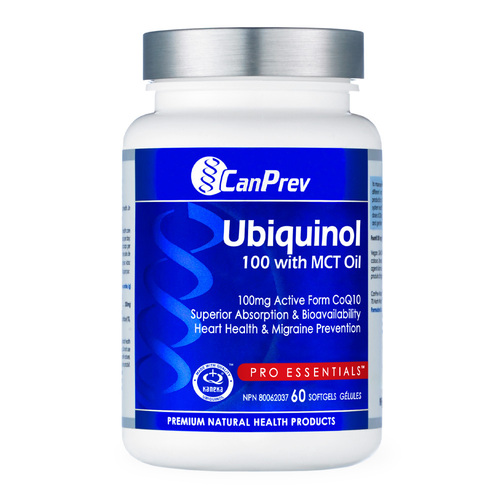 CanPrev Ubiquinol 60 Softgels on white background