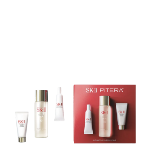 SK-II Ultimate Aura Essentials Skincare Kit on white background
