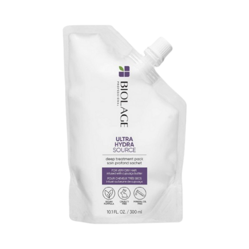 Biolage Ultra Hydra Source Deep Treatment Pack on white background