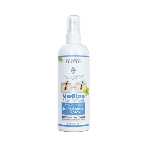 Segals Unclog Pre-Shampoo Scalp Booster Spray, 250ml/8.45 fl oz Segals Unclog Pre-Shampoo Scalp Booster Spray on white background
