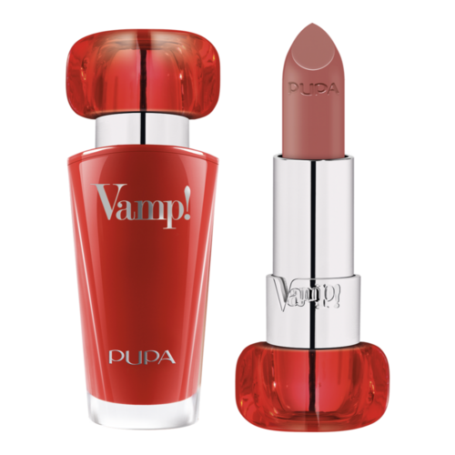 Pupa Vamp! Lipstick -101 Warm Nude on white background