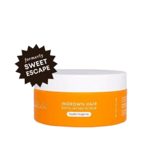 Bushbalm Vanilla Tangerine Exfoliating Scrub Ingrown Hair, 236ml/7.98 fl oz Bushbalm Vanilla Tangerine Exfoliating Scrub Ingrown Hair on white background