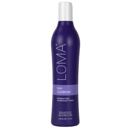 Loma Organics Violet Conditioner on white background