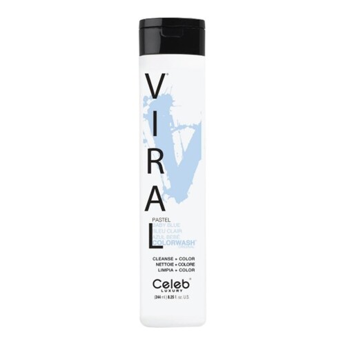 Celeb Luxury Viral Baby Blue Colorwash on white background
