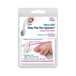 Visco-GEL Stay-Put Toe Spacers - Large on white background