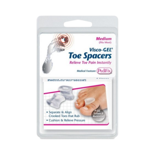 Pedifix Visco-GEL Toe Spacers - Small, 1 set Pedifix Visco-GEL Toe Spacers - Large on white background
