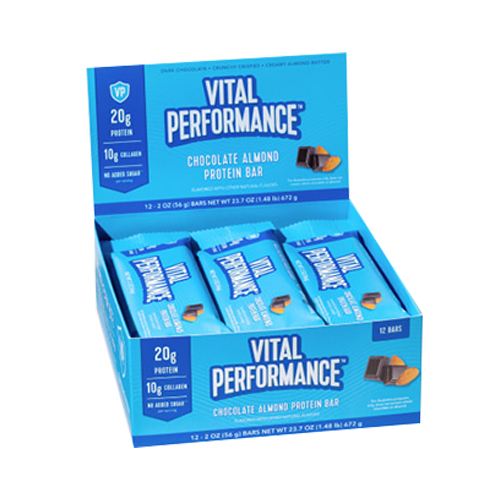 Vital Proteins Vital Performance Protein Bar - Chocolate Almond, 12 x 55g/1.94 oz