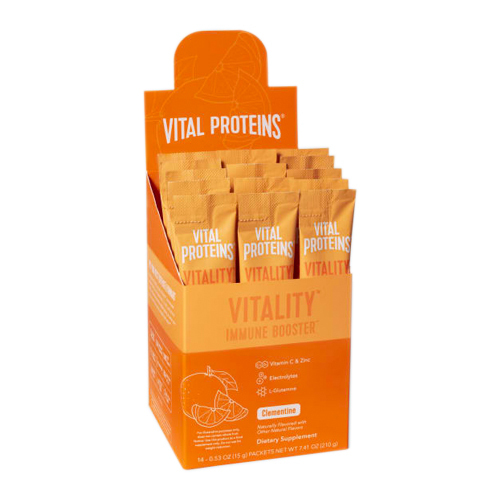 Vital Proteins Vitality Immune Booster - Clementine Stick Pack on white background