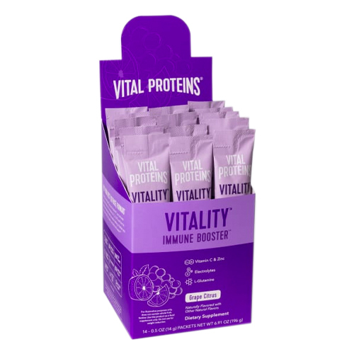 Vital Proteins Vitality Immune Booster - Grape Citrus Stick Pack on white background