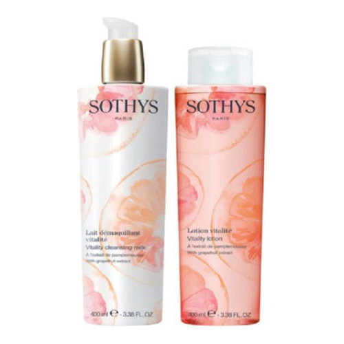 Sothys Vitality Milk and Lotion Duo on white background