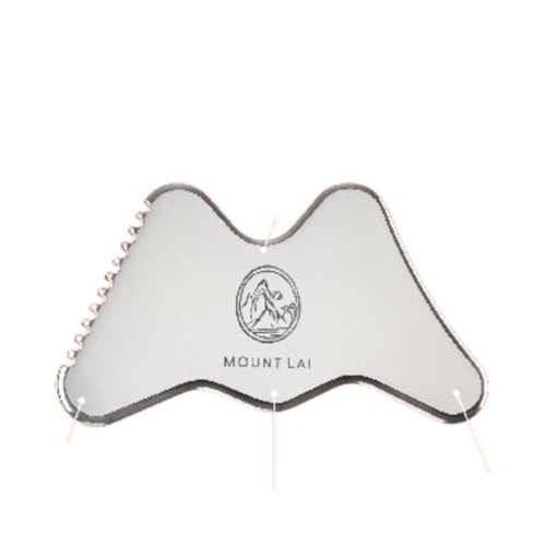 Mount Lai Vitality Qi Stainless Steel Gua Sha Contour Tool on white background