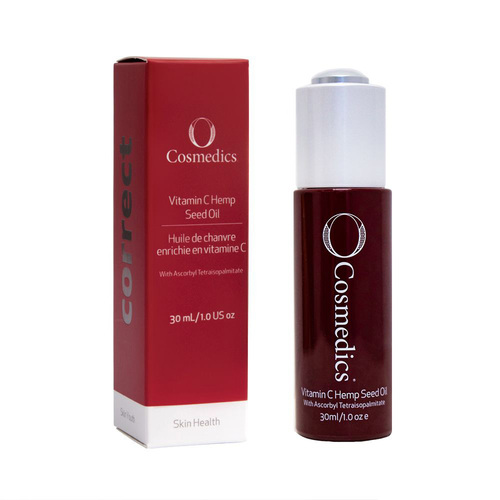 O Cosmedics Vitamin C Hemp Seed Oil on white background