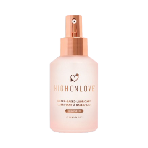 High on Love Water Based Lubricant on white background
