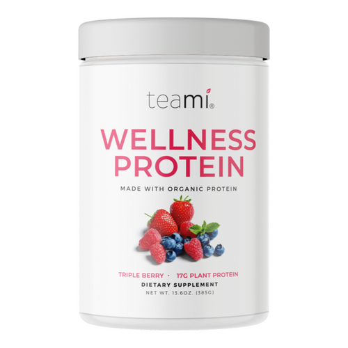 Teami Wellness Protein Powder - Triple Berry on white background
