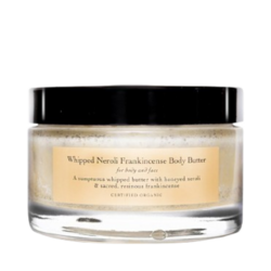 Whipped Neroli Frankincense Body Butter on white background