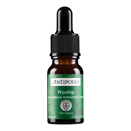 Antipodes Worship Superfruit Antioxidant Serum on white background