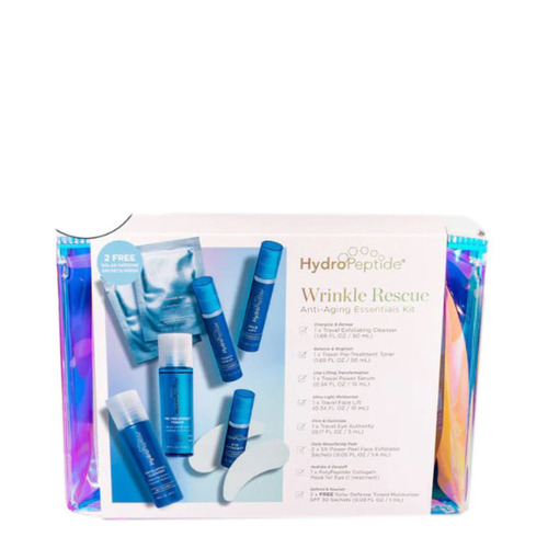 HydroPeptide Wrinkle Rescue Kit Anti-Aging Essentials Kit on white background