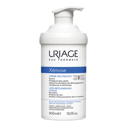Uriage  Xemose Lipid-Replenishing Cream on white background