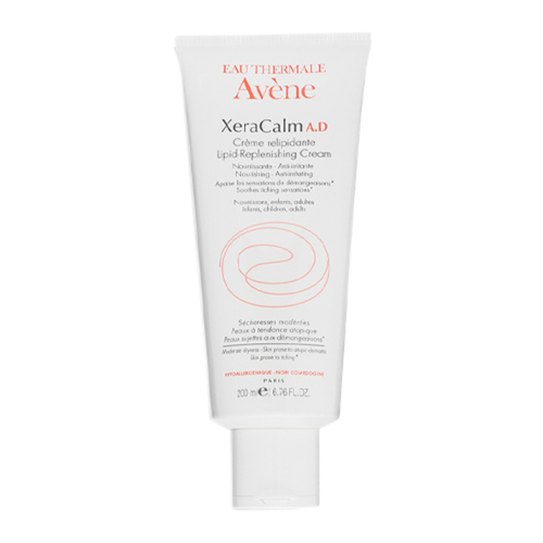 Avene XeraCalm A.D Lipid Replenishing Cream on white background