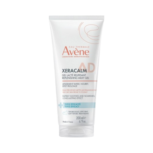 Avene XeraCalm A.D Replenishing Milky Gel, 200ml/6.76 fl oz Avene XeraCalm A.D Replenishing Milky Gel on white background