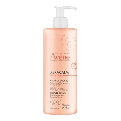 Avene XeraCalm Nutrition Shower Cream on white background