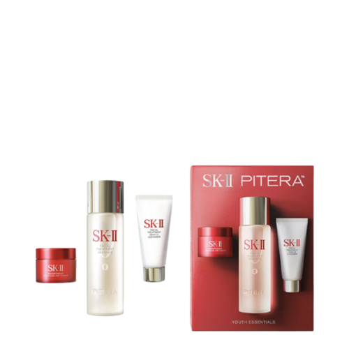 SK-II Youth Essentials Skincare Kit on white background