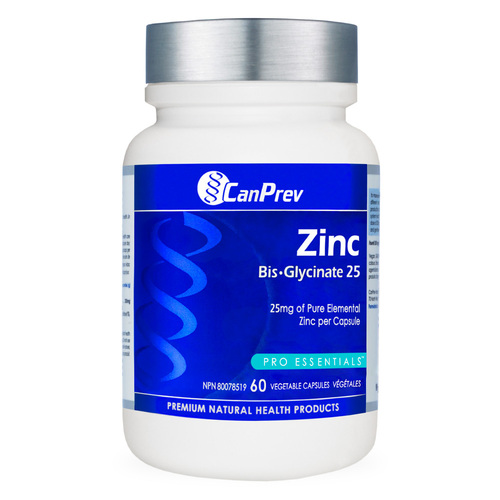 CanPrev Zinc Bis-Glycinate 25, 60 capsules
