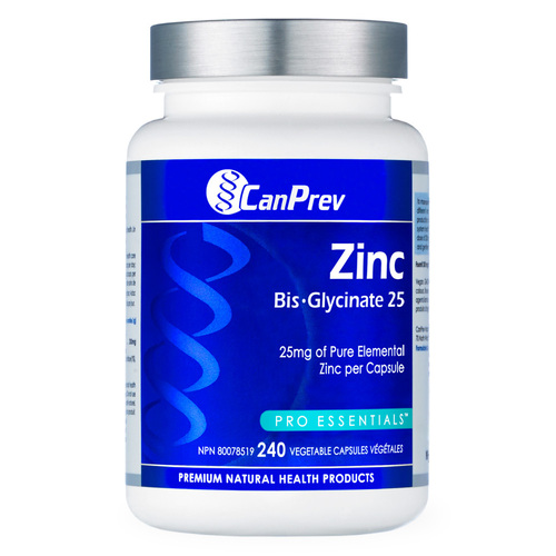 CanPrev Zinc Bis-Glycinate 25, 240 capsules