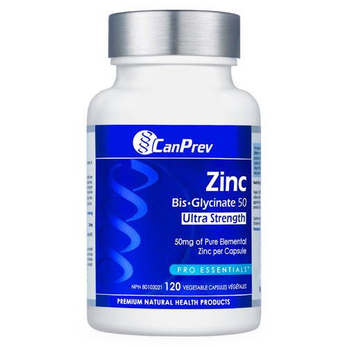 CanPrev Zinc Bis-Glycinate 50 - Ultra Strength, 120 capsules