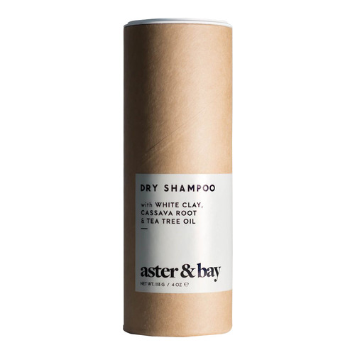 Aster and Bay Dry Shampoo on white background