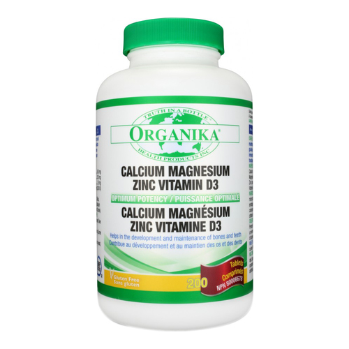 Organika Cal Mag Zinc/Vit D3 - Optimum Potency on white background