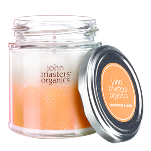 John Masters Organics Blood Orange and Vanilla Soy Wax Candle on white background