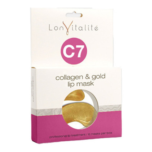 Lonvitalite C7 - Collagen and Gold Lip Mask 1 Box on white background