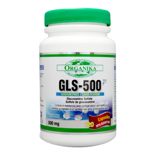 Organika GLS-500 Glucosamine Sulfate Complex on white background