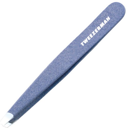 Tweezerman Slant Tweezer - Blue Jewel on white background