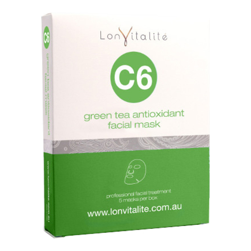 Lonvitalite C6 - Green Tea Antioxidant Mask 1 Box, 5 pieces